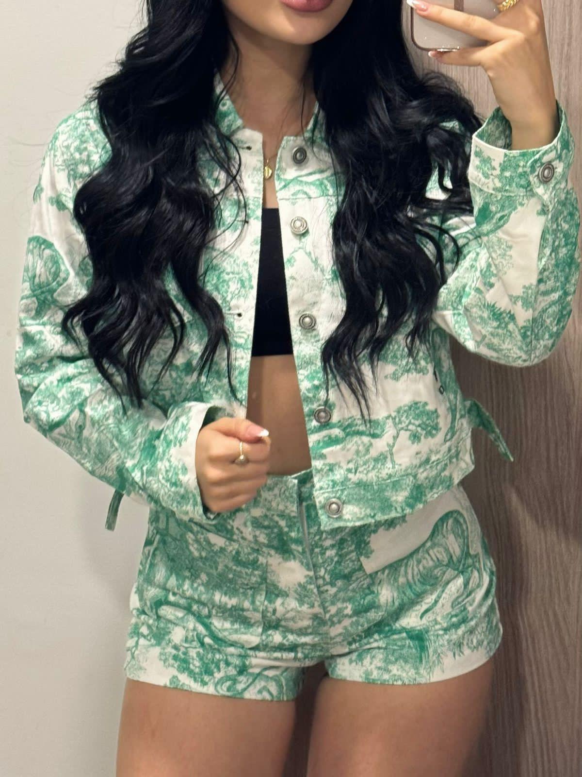 Set de lujo verde marfil